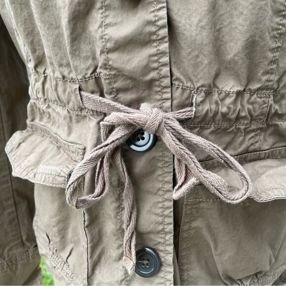 Converse One Star Khaki Collared Button Up Shirt Women's Size Medium - Picture 5 of 10